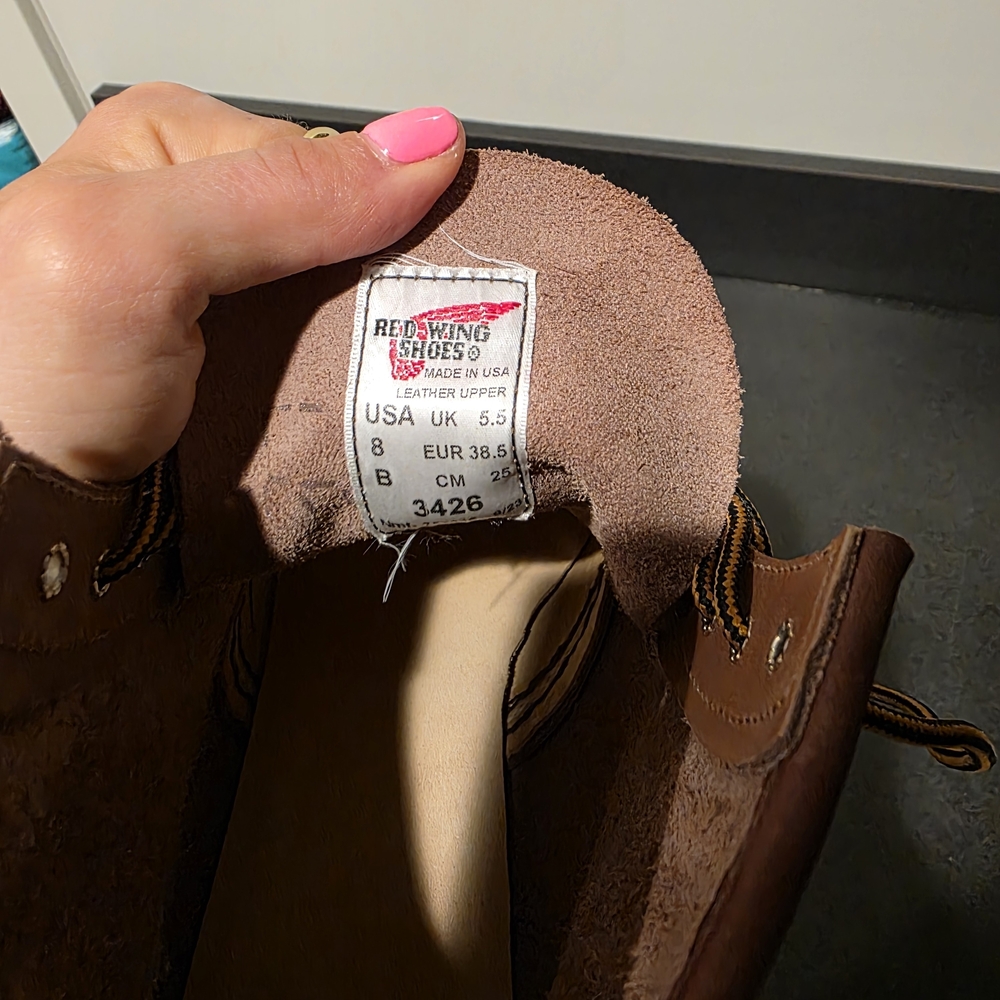 Red Wing Shoes Women's Brown Leather Combat Boots - Picture 8 of 8